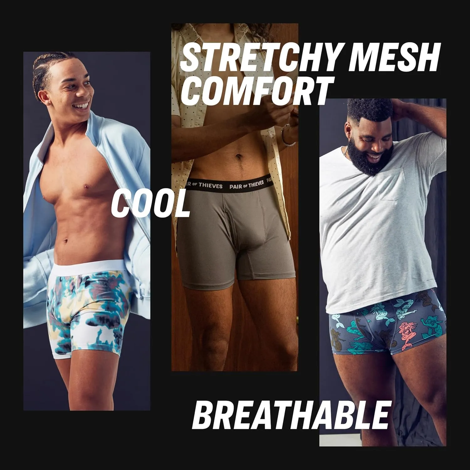 Pair of Thieves Super Fit Men's Boxer Briefs ?C Soft, Breathable, Quick-Dry Underwear with 4-Way Stretch (2 & 3 Pack)
