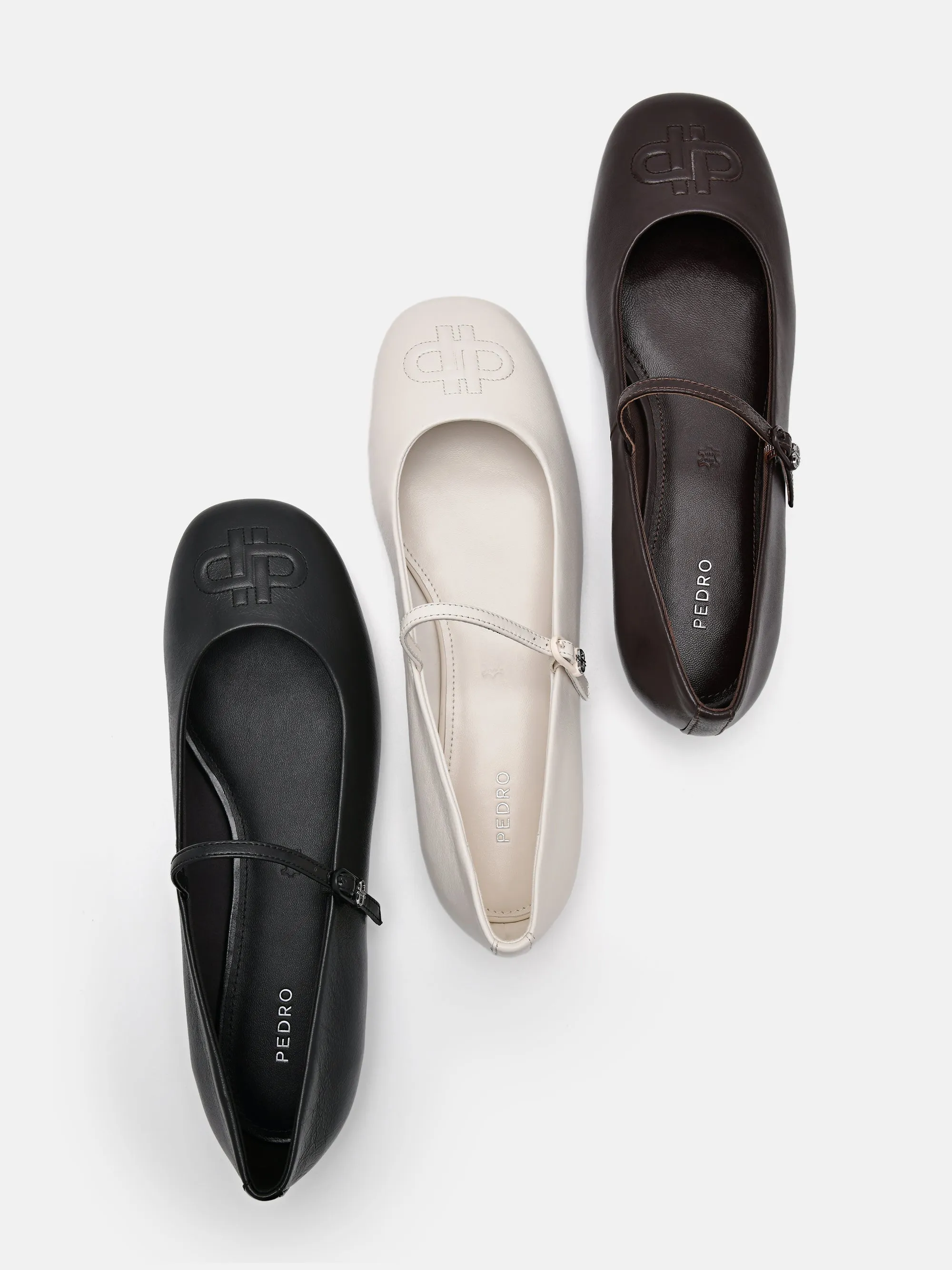 PEDRO Icon Leather Ballerina Flats