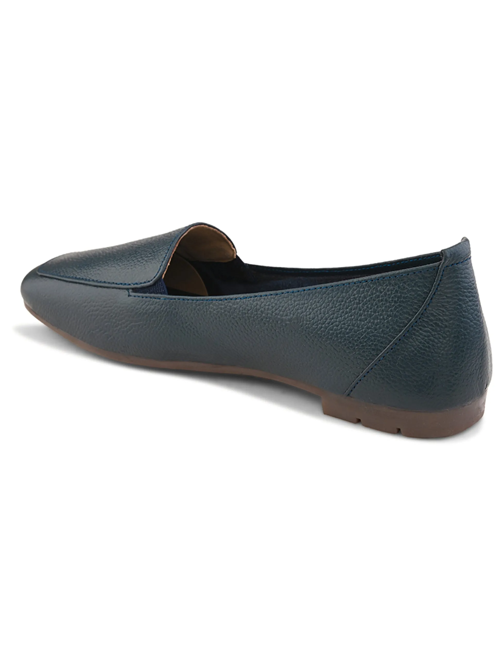 Pelle Albero Female's Blue Leather Flat Ballerina