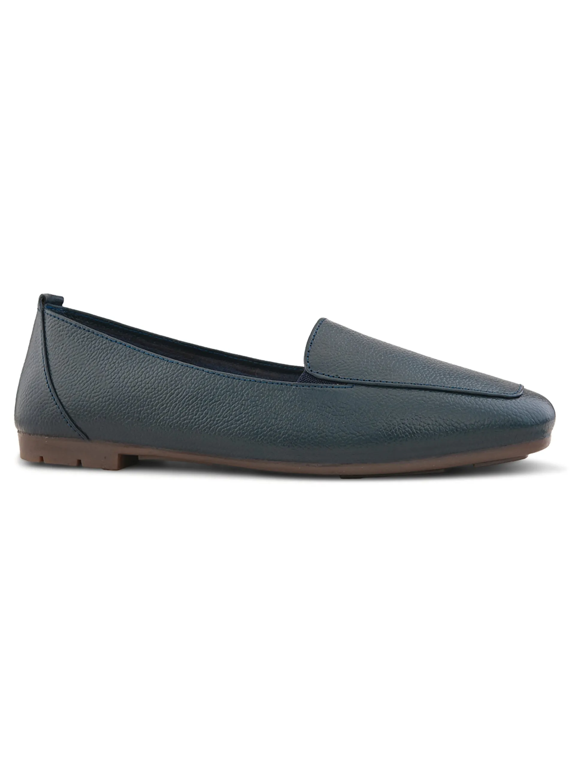 Pelle Albero Female's Blue Leather Flat Ballerina