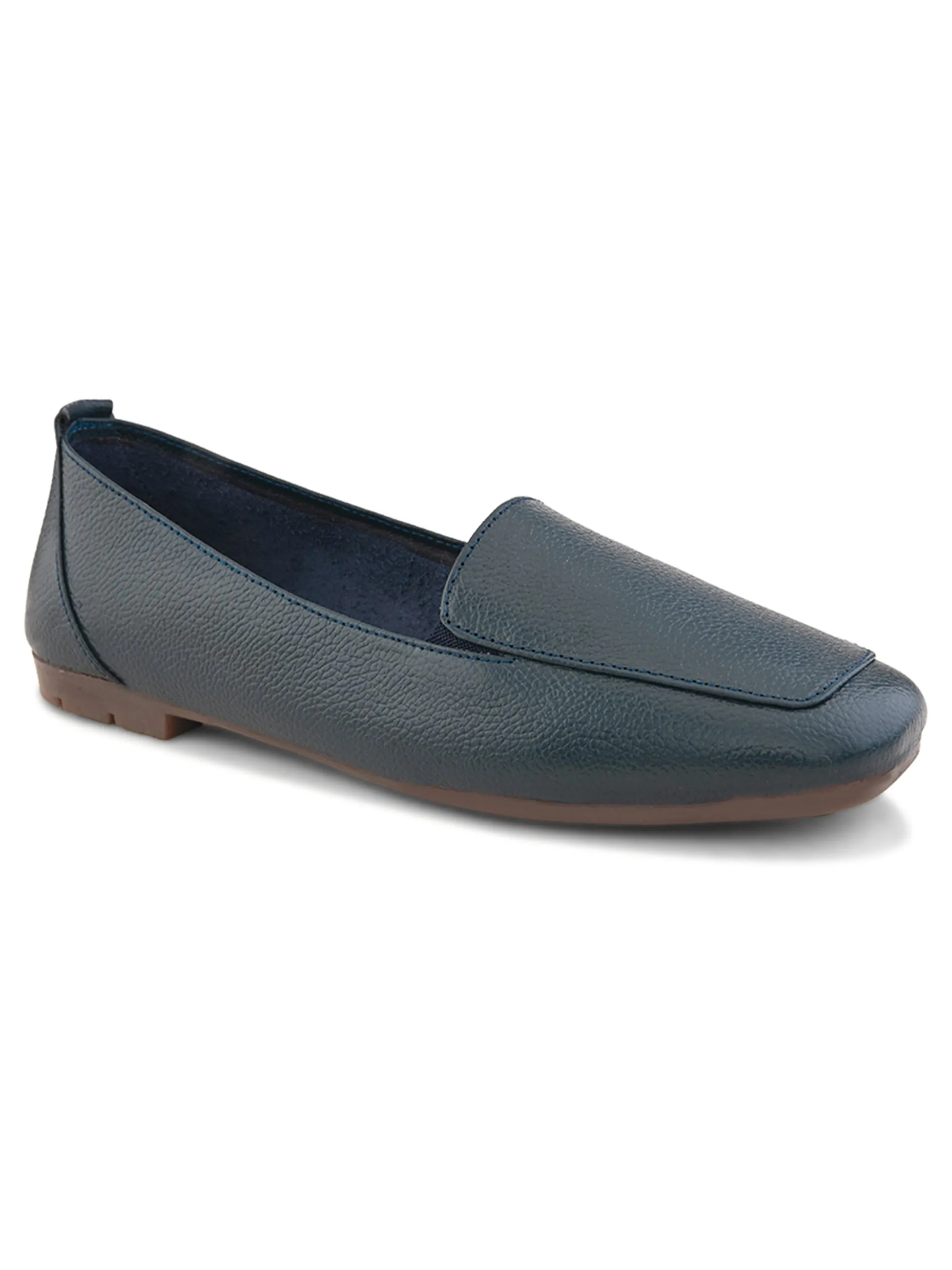 Pelle Albero Female's Blue Leather Flat Ballerina