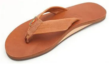 Rainbow Men's Classic Leather Single Layer Tan Sandals 301ALTS0TTTNM