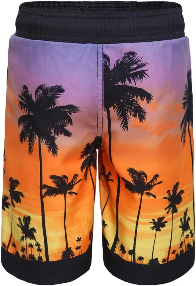 Rokka&Rolla Boys' Swim Trunks UPF 50  Quick Dry Bathing Suit Swimwear Beach Shorts with Mesh Lining