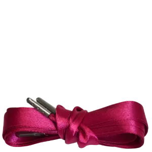 Shoestring Satin Laces - Hot Pink & Silver