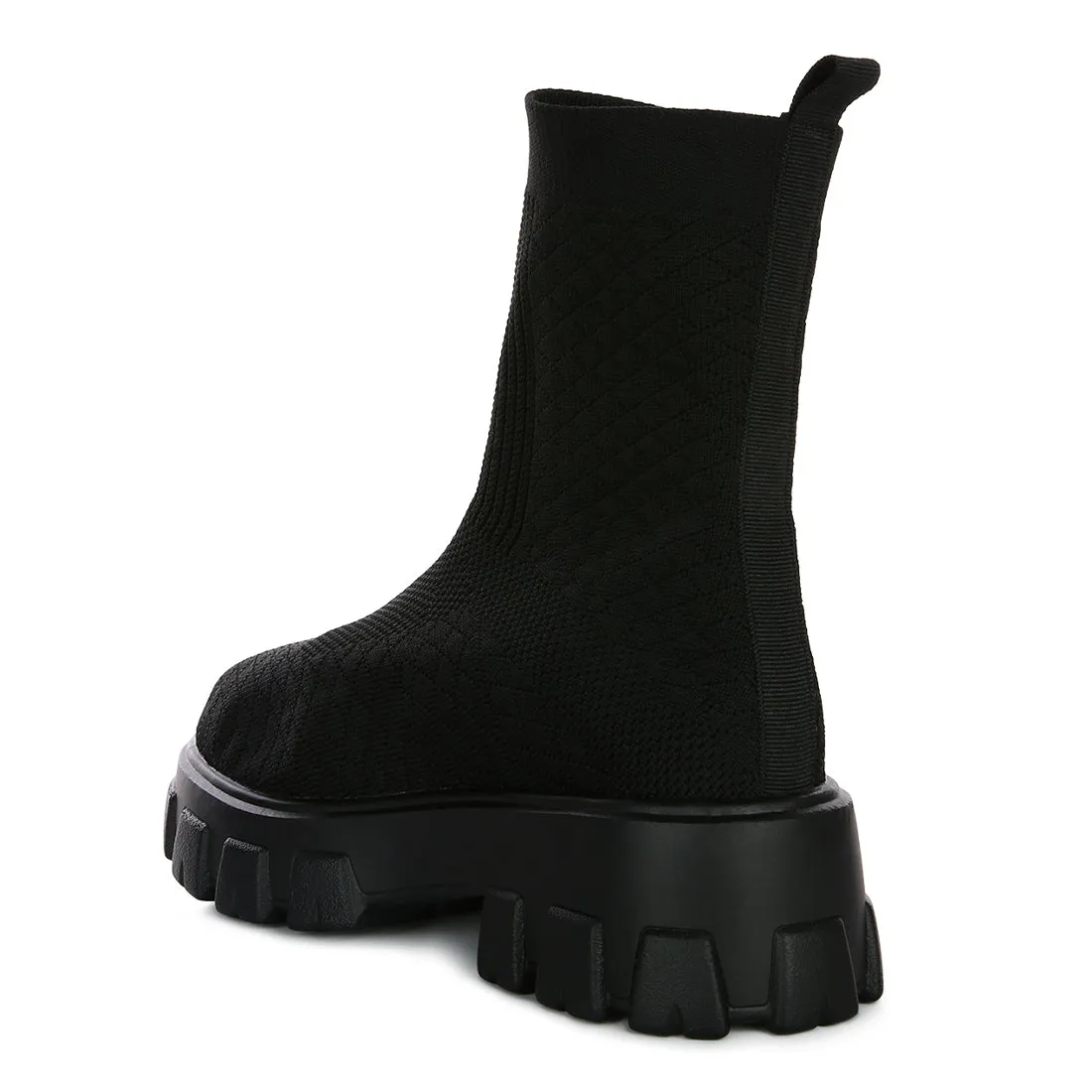 Stretch Knit Ankle Boots
