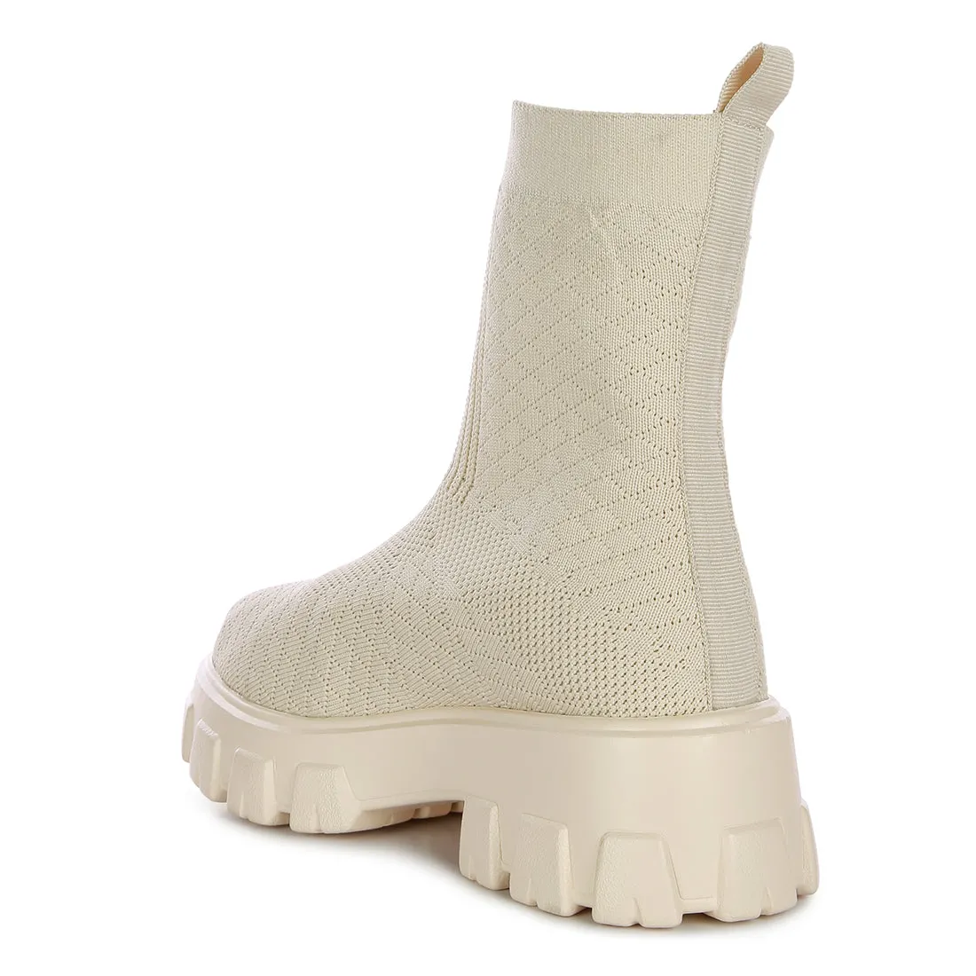 Stretch Knit Ankle Boots