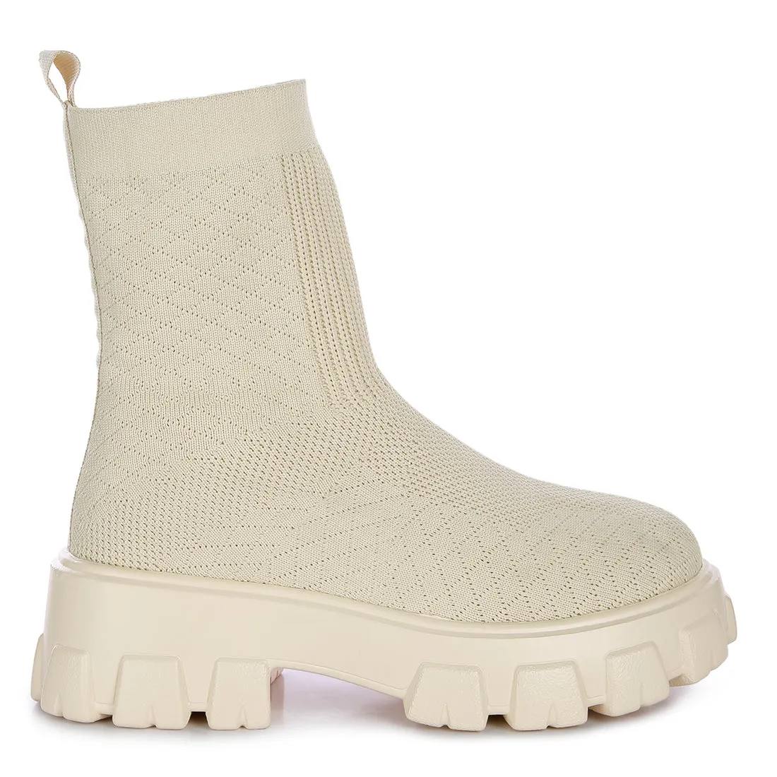 Stretch Knit Ankle Boots