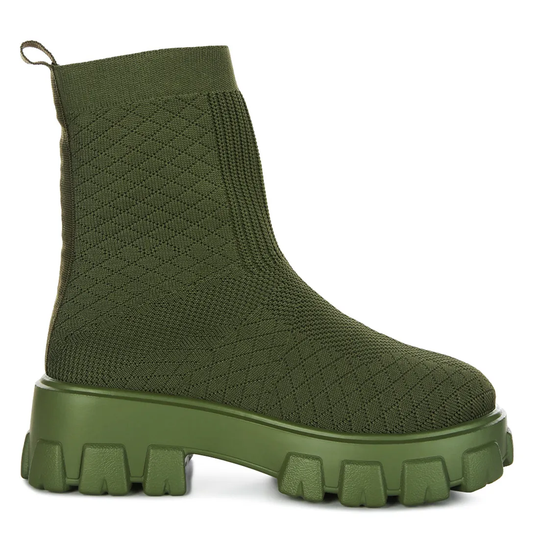 Stretch Knit Ankle Boots