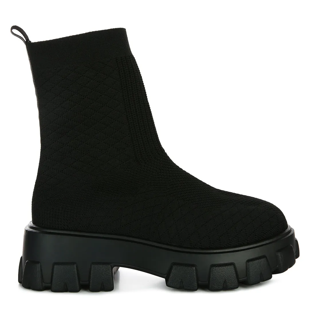 Stretch Knit Ankle Boots