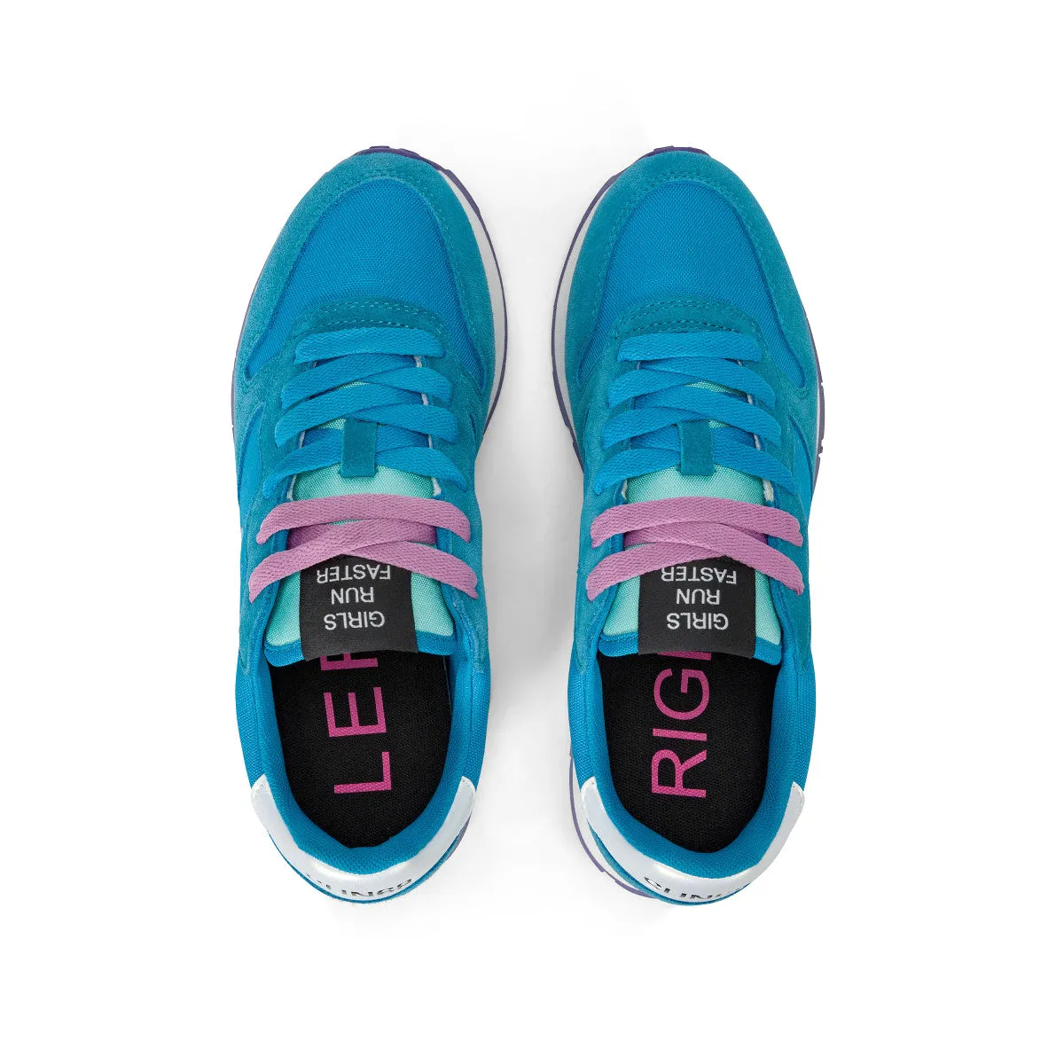 SUN68 ALLY SOLID NYLON TURQUOISE SNEAKERS FOR WOMEN