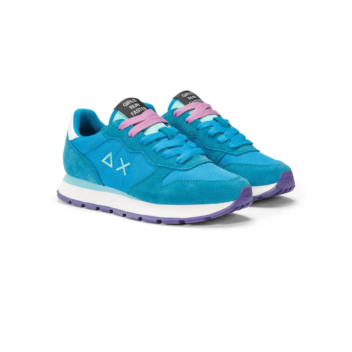 SUN68 ALLY SOLID NYLON TURQUOISE SNEAKERS FOR WOMEN