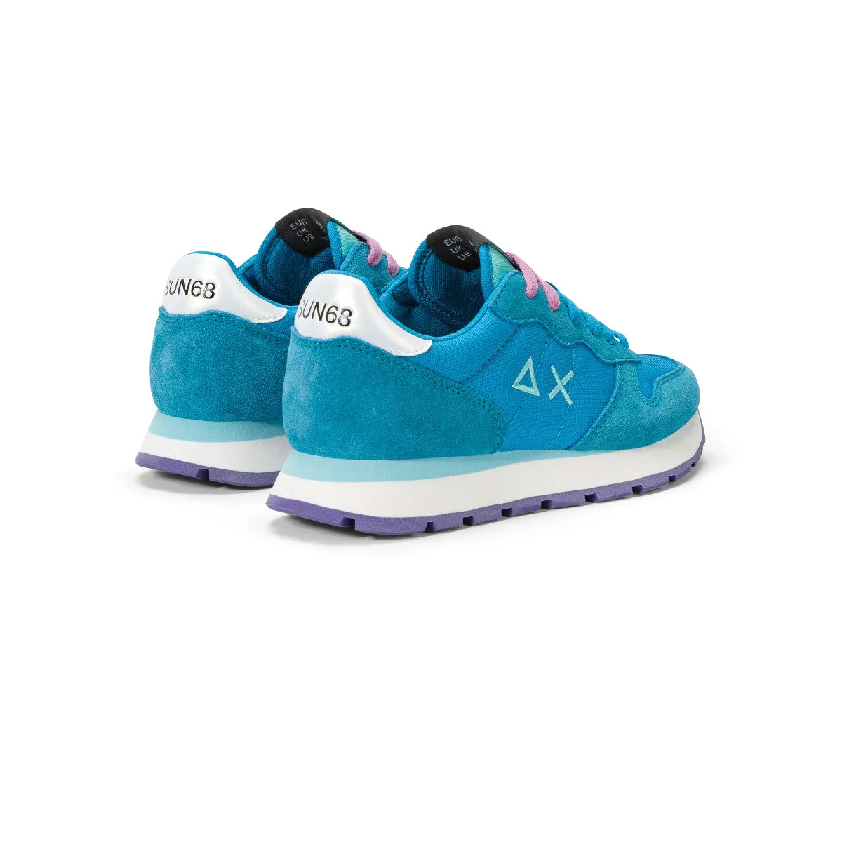 SUN68 ALLY SOLID NYLON TURQUOISE SNEAKERS FOR WOMEN