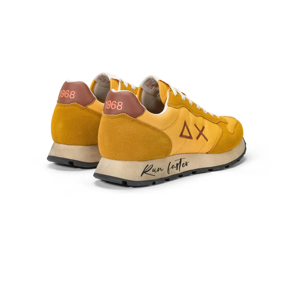 SUN68 TOM VINTAGE YELLOW SNEAKERS FOR MEN