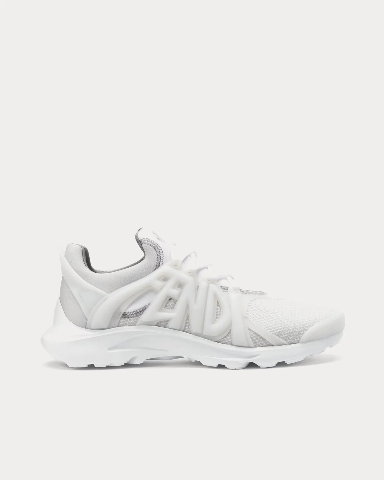 Tag Technical Mesh White Low Top Sneakers