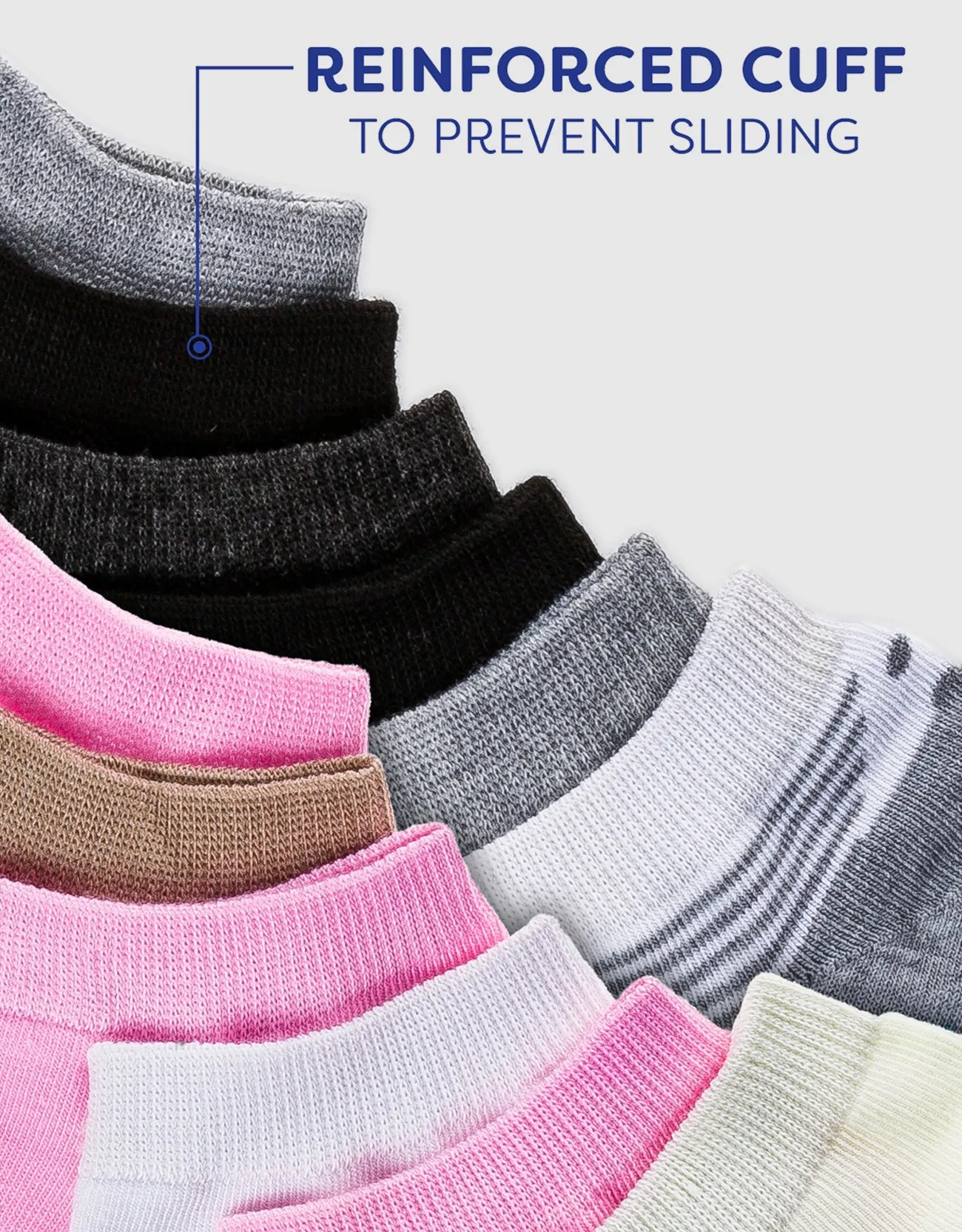 Womens Multicolor Ankle Socks 12 Pack