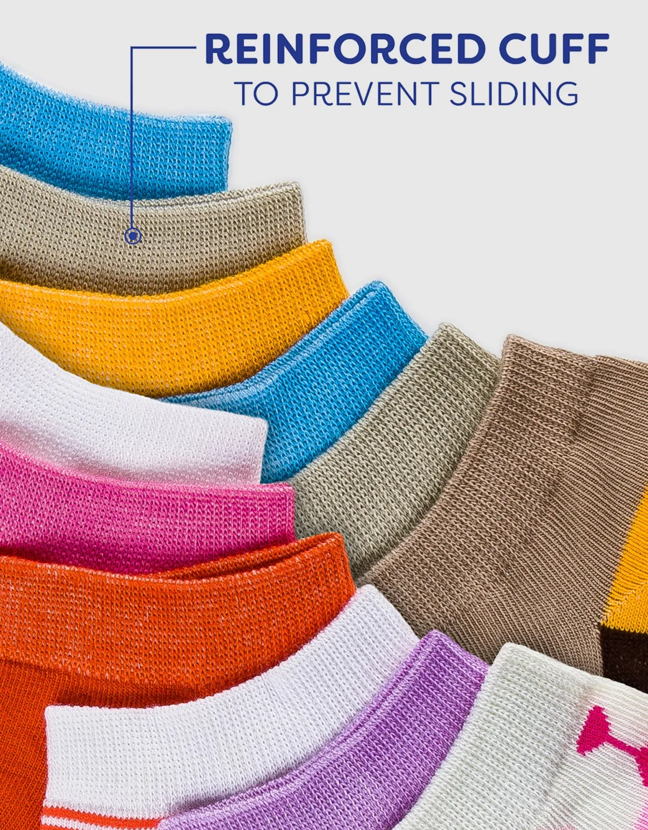 Womens Multicolor Ankle Socks 12 Pack