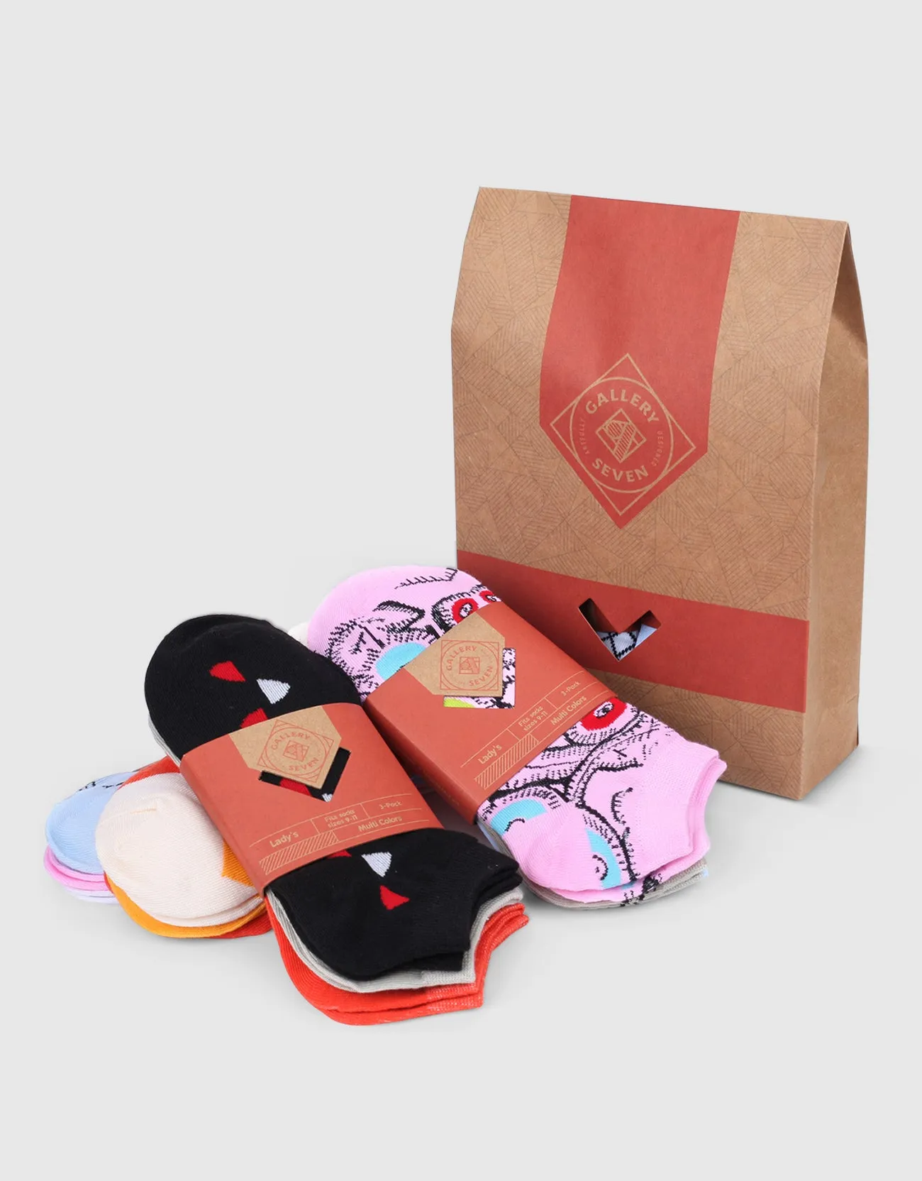 Womens Multicolor Ankle Socks 12 Pack