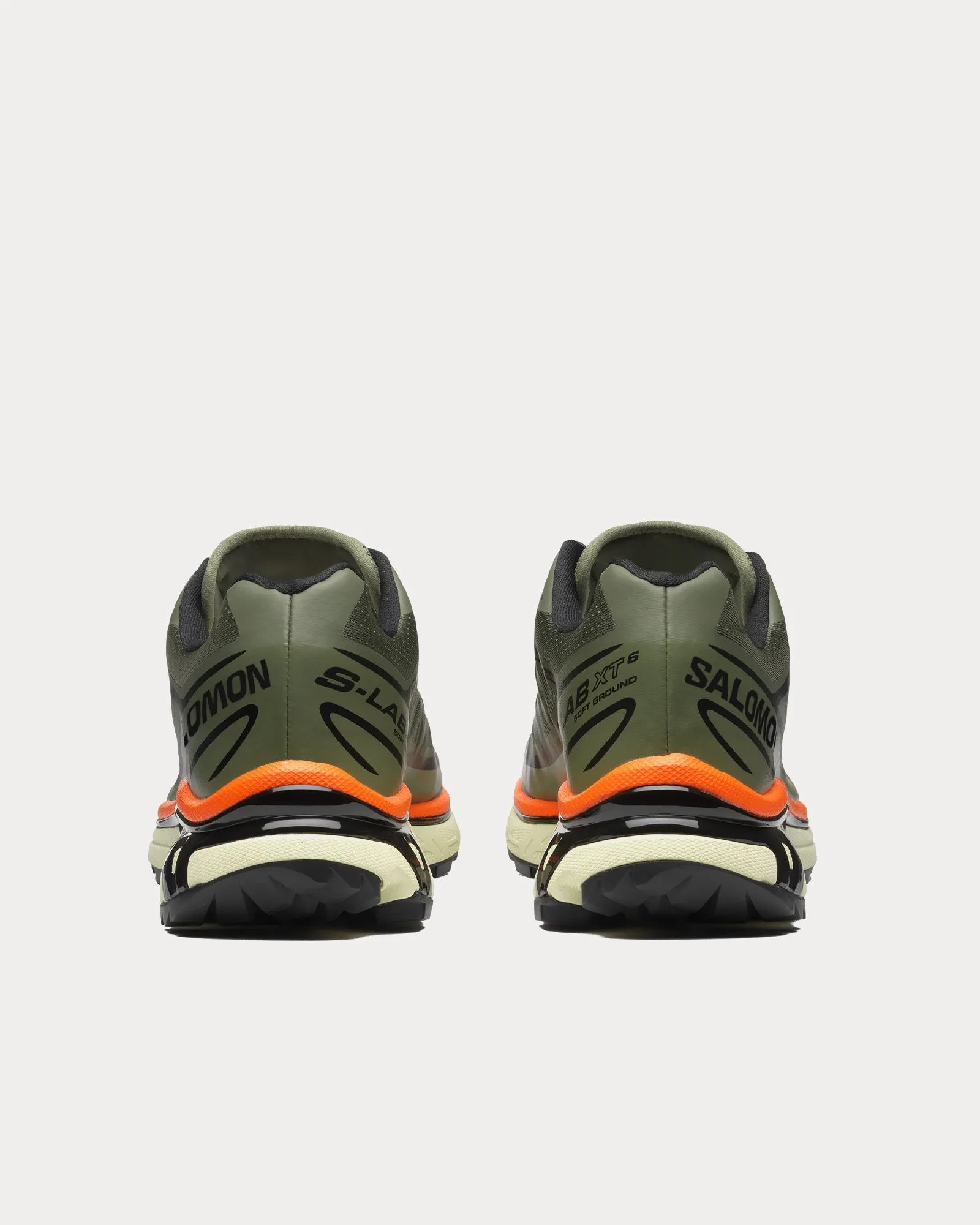 XT-6 Deep Lichen Green / Black / Red Orange Low Top Sneakers