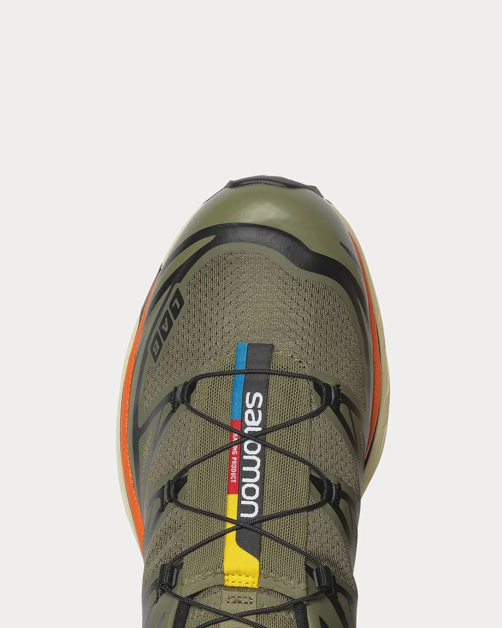 XT-6 Deep Lichen Green / Black / Red Orange Low Top Sneakers