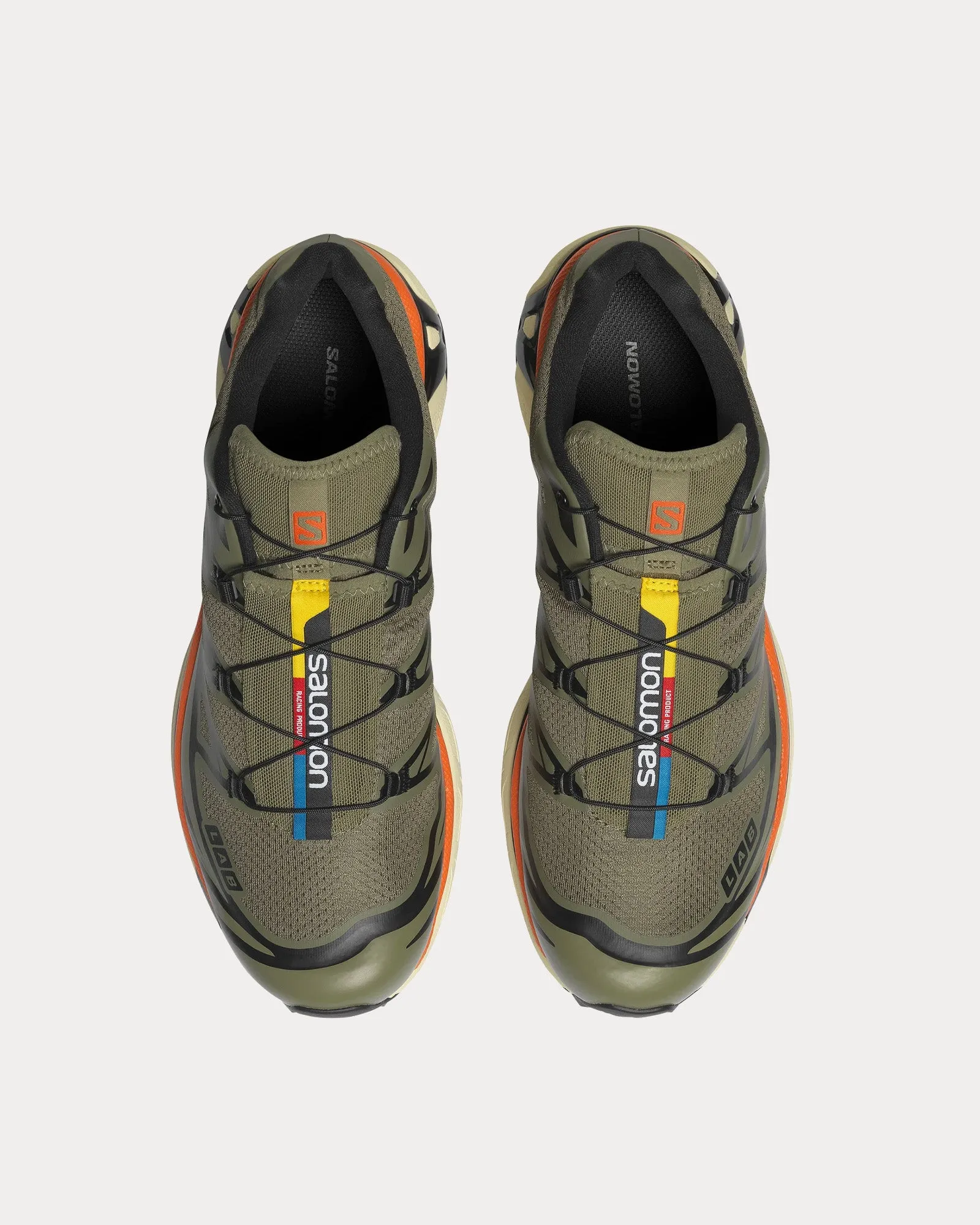 XT-6 Deep Lichen Green / Black / Red Orange Low Top Sneakers