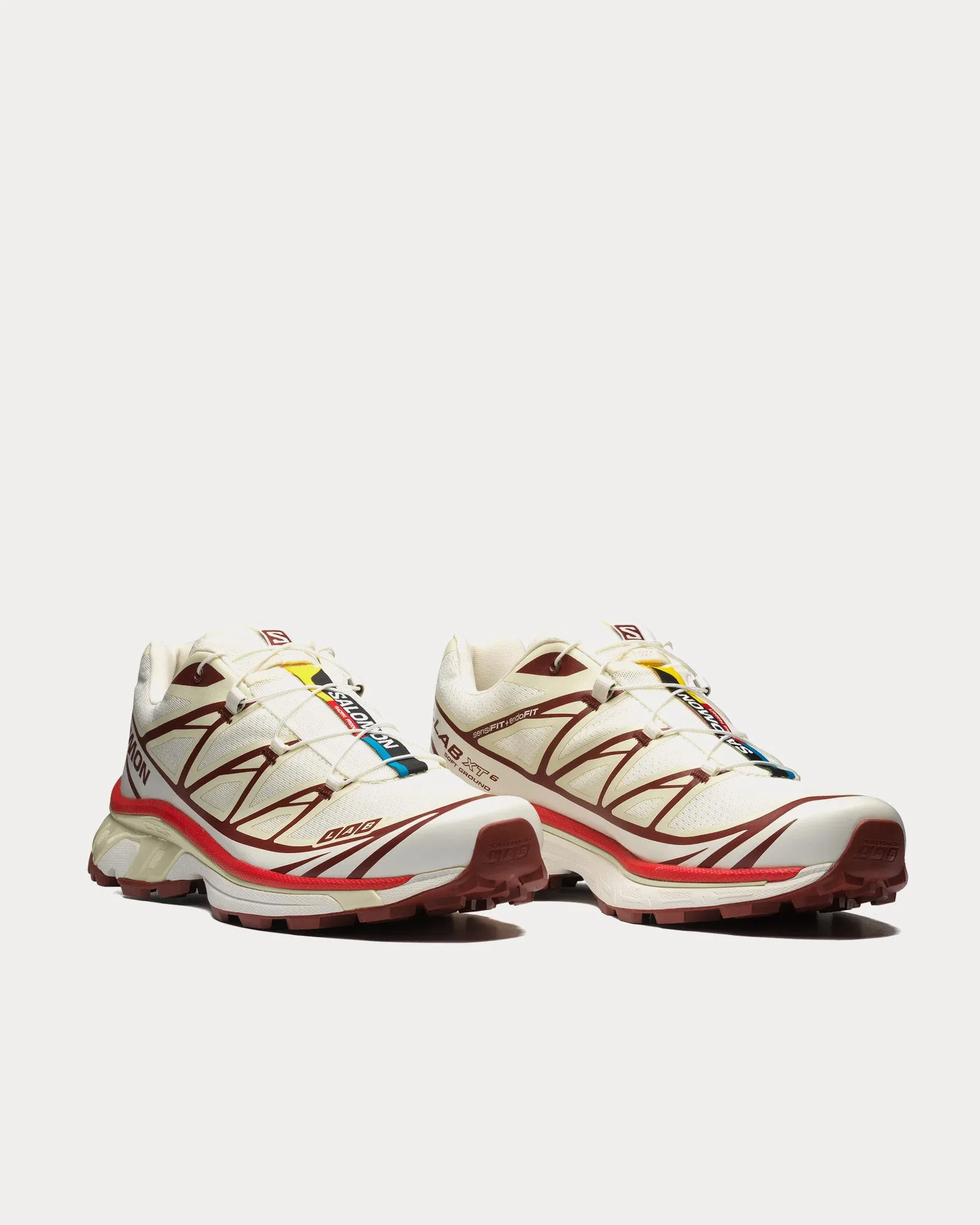 XT-6 Vanilla Ice / Green Haze / Fired Brick Low Top Sneakers